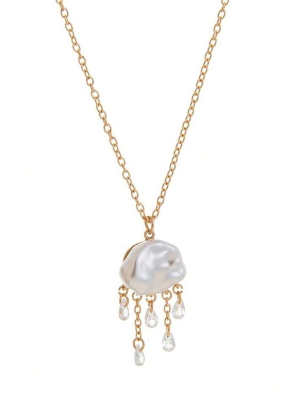 GoldPearl Pendant Necklace N1277